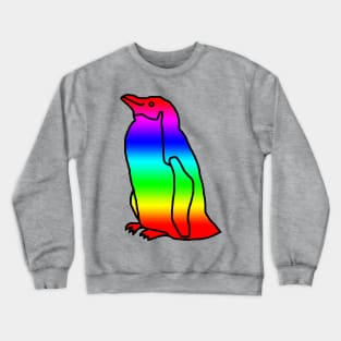 Bright Rainbow Penguin Crewneck Sweatshirt